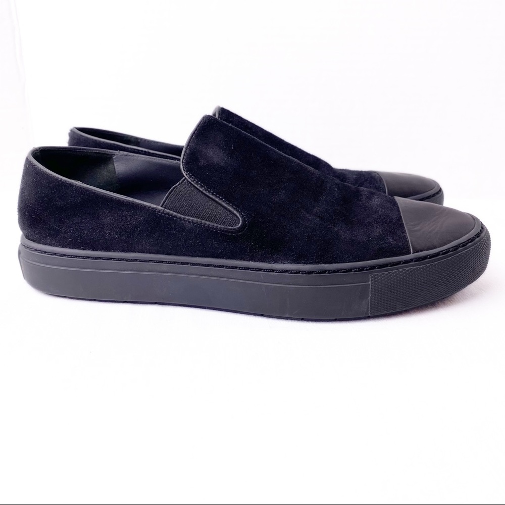Vince Women's Platform Sneakers Shoes Size 8 Suede Black On Black